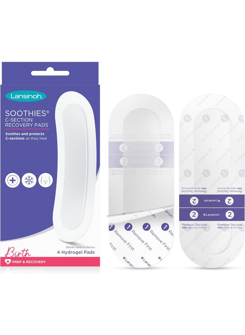 Lansinoh Lansinoh CSection Recovery Pads Postpartum C Section Essentials 4 Sterilized Pads Provide Cooling Relief to Scar Area C Section Recovery Must Haves Great for Baby Registry  - Image 1
