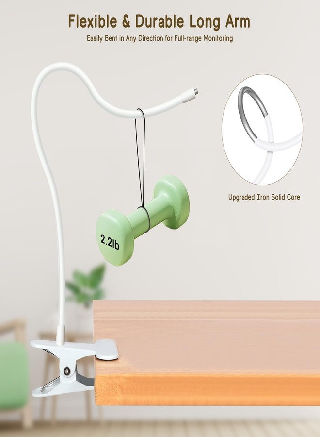 GAHOGA Baby Monitor Clip Mount for HelloBaby HB6550/HB6560/HB6148/HB6240//HB66/HB6339, ANMEATE SM935E – Adjustable Clamp Baby Camera Holder Stand, No Drilling, Flexible Mount for Cribs, Desks, and Shelves - Image 3