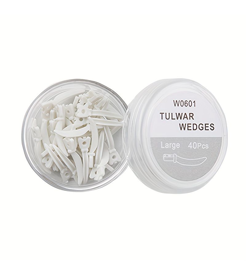 Size L 40 Pack Plastic Dental Wedges Spacers Oral Care Tools for Gaps - Image 5