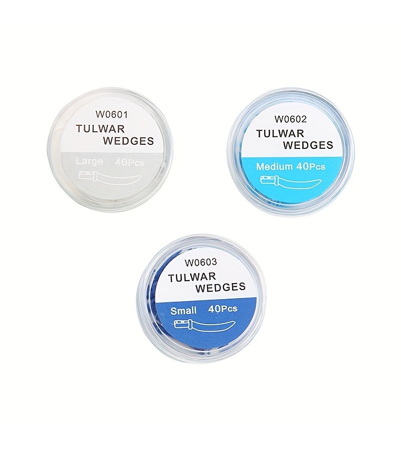 Size L 40 Pack Plastic Dental Wedges Spacers Oral Care Tools for Gaps - Image 1