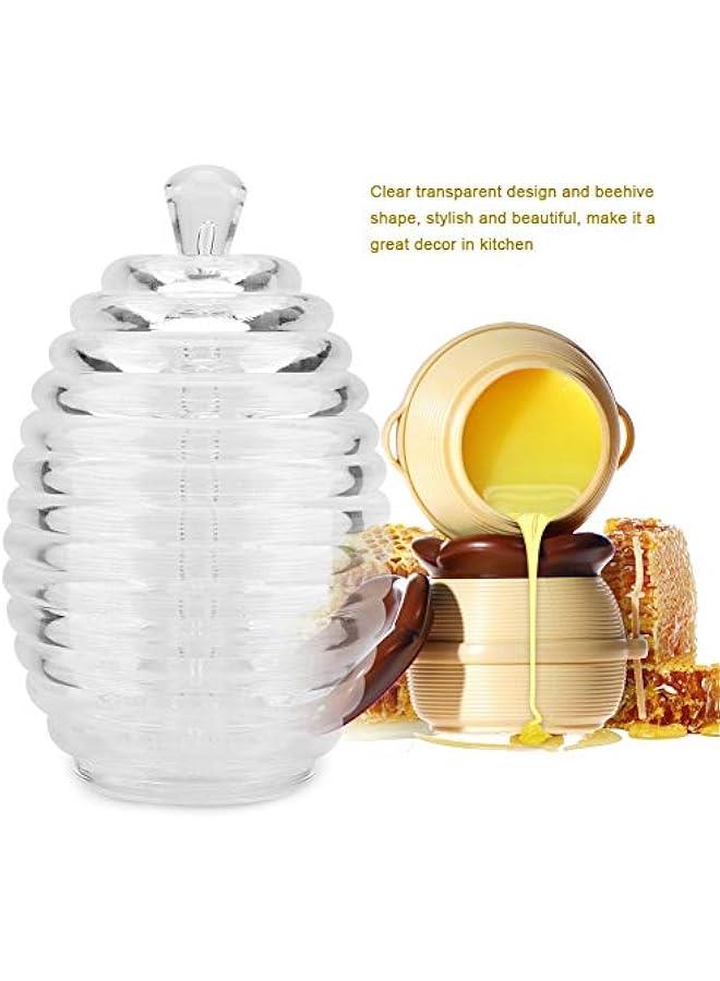 وعاء عسل شفاف، جرة عسل، إناء عسل، مناسب للمطبخ المنزلي - Image 3