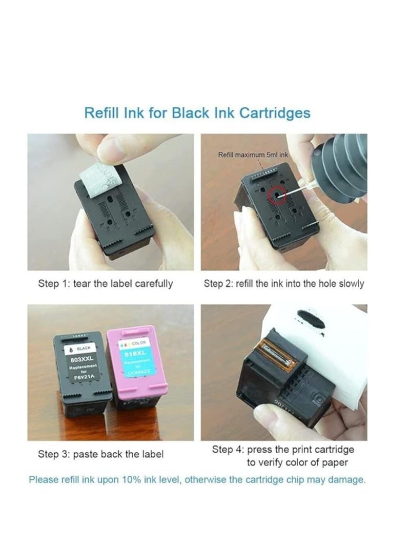 Terabyte Cartridge Refill Ink For All Printer Set (Black.100ml)  - Image 3