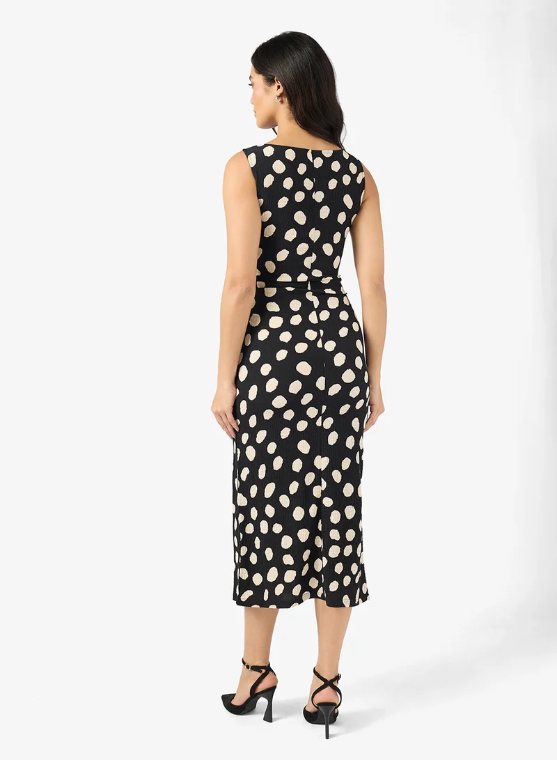 VERO MODA Vmfriga Printed Sleeve Less Maxi Dress