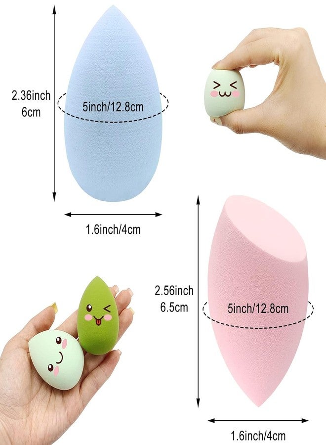 Keli Makeup Sponge, 10 Pcs Makeup Sponges Blender Set Beauty Cosmetic Foundation Blending Applicator Puff, Flawless for Liquid Cream & Powder (Multicolor) - Image 2