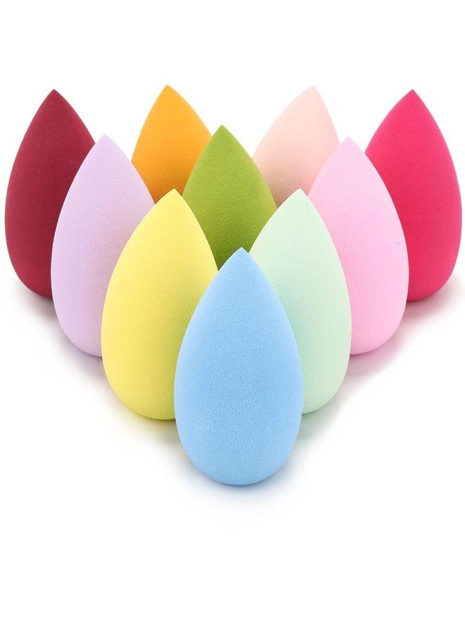 Keli Makeup Sponge, 10 Pcs Makeup Sponges Blender Set Beauty Cosmetic Foundation Blending Applicator Puff, Flawless for Liquid Cream & Powder (Multicolor) - Image 1