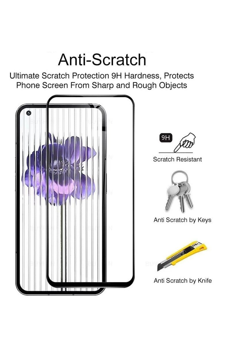 LEDIN Nothing Phone 1 Screen Protector Glass Full Glue Tempered Screen Guard Anti-Fingerprints Shatter-Resistant for Nothing Phone 1 - Image 2