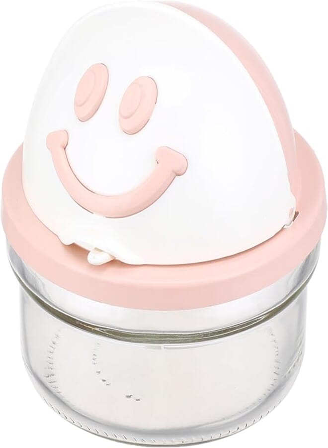 Bager Smiley Face Sugar Bowl With Spoon 425 Cc In Gift Box, Pink