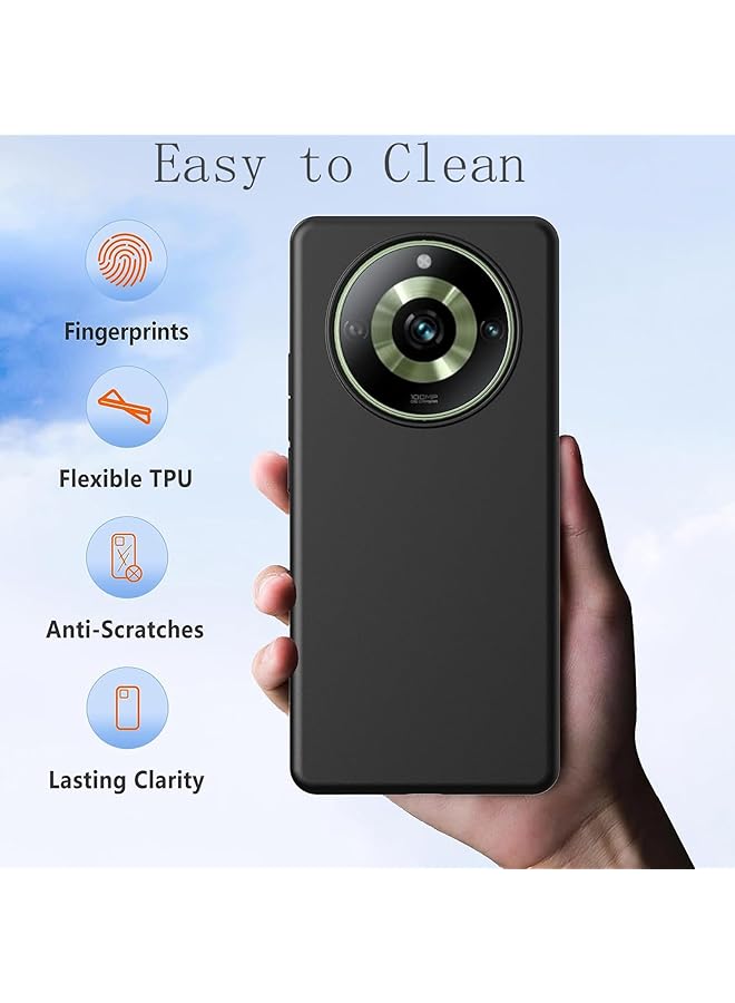 erorex Compatible With Realme 11 Pro+ Phone Case Ultra Thin Hard Pc Case Slim Fit Shockproof Black Cover Anti Scratch Protective Phone Cover For Realme 11 Pro+Cover - Image 3