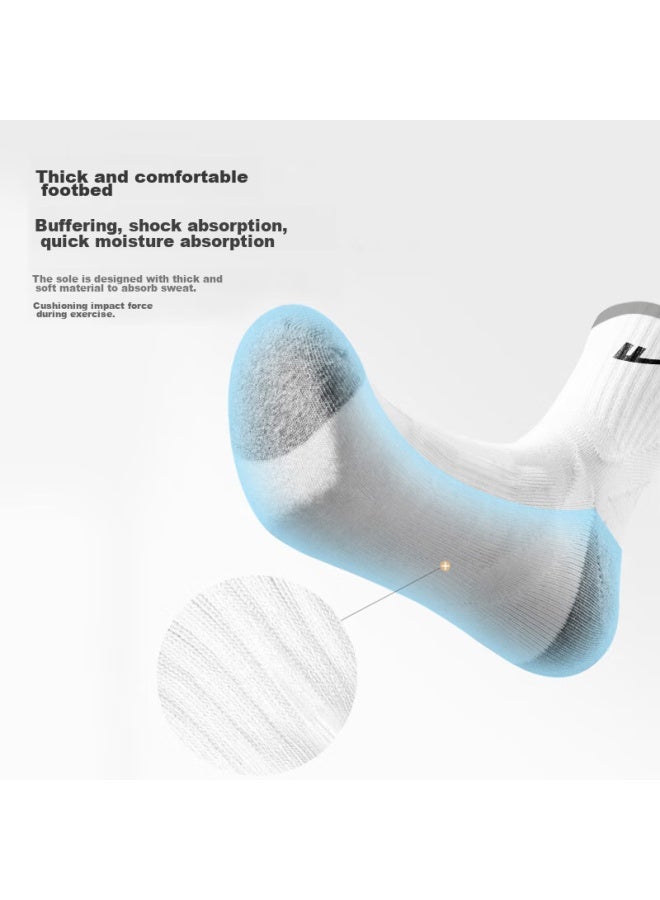 Pull Back Warrior Sports Socks (3 Pairs), Basketball Socks For Men, Sweat-Absorbing, Anti-Slip, Breathable, Comfortable Men'S Socks, Running Accessories, Women'S Mid-Calf Socks - Image 4