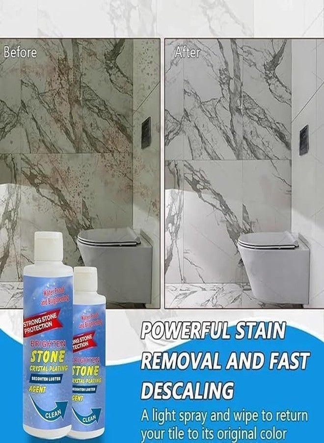 Kleva Stone Crystal Plating Brighten Luster Agent for Marble, Granite & Stone, Marble & Granite Floor Cleaner Help to Remove Stains Grease Grime Water Spots Fingerprints Smudges (Pack of 2) - Image 2
