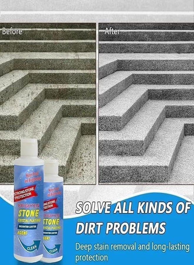 Kleva Stone Crystal Plating Brighten Luster Agent for Marble, Granite & Stone, Marble & Granite Floor Cleaner Help to Remove Stains Grease Grime Water Spots Fingerprints Smudges (Pack of 2) - Image 4