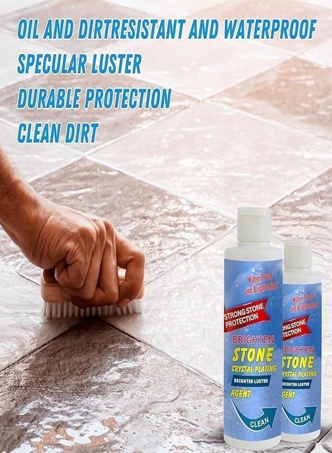 Kleva Stone Crystal Plating Brighten Luster Agent for Marble, Granite & Stone, Marble & Granite Floor Cleaner Help to Remove Stains Grease Grime Water Spots Fingerprints Smudges (Pack of 2) - Image 5