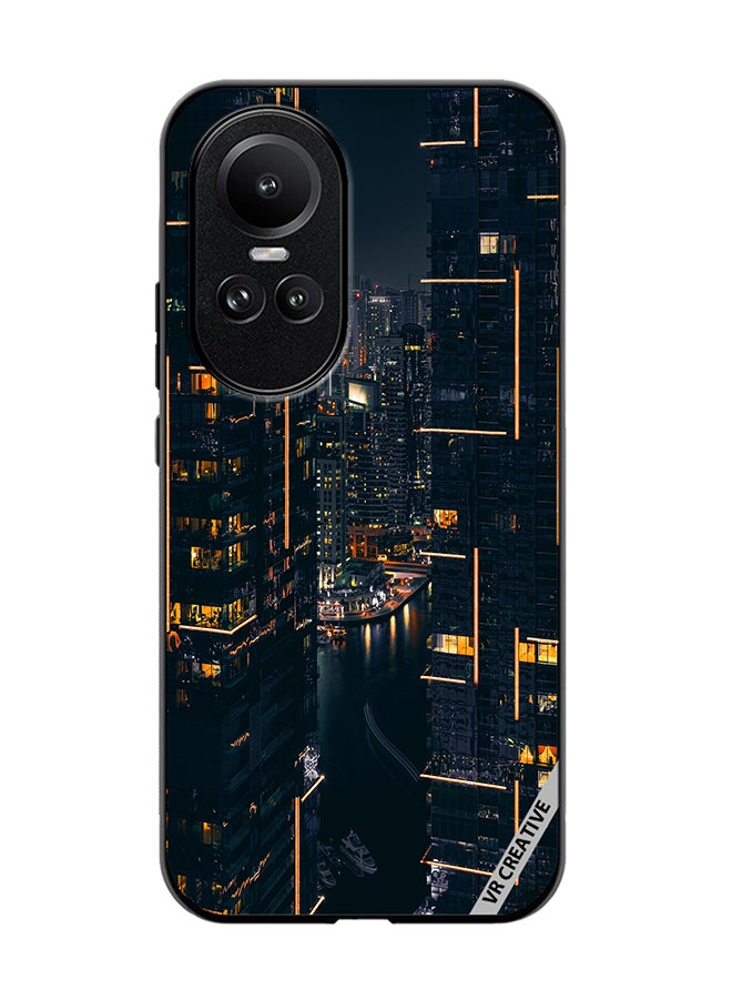 VR CREATIVE Protective Case Cover For Oppo Reno 10 Building View Design Multicolour - Image 1