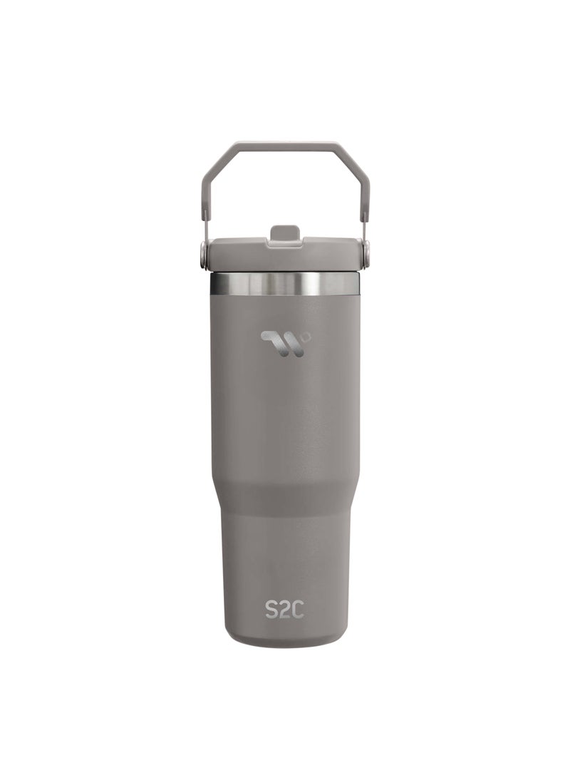 S2C S2C 30oz Stainless Steel Tumbler with Handle & Straw – Double Wall Vacuum Insulated Travel Mug – Leak-Resistant, BPA-Free, Fits Car Cup Holder.  - Image 2