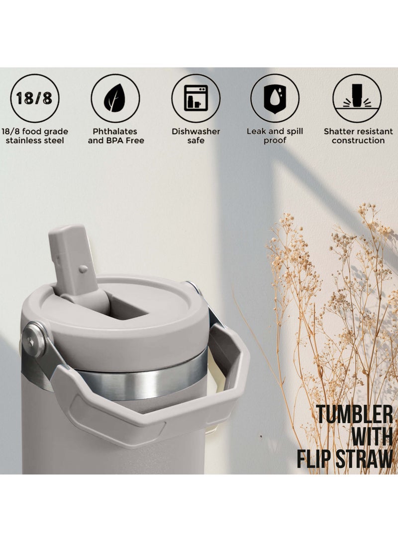 S2C S2C 30oz Stainless Steel Tumbler with Handle & Straw – Double Wall Vacuum Insulated Travel Mug – Leak-Resistant, BPA-Free, Fits Car Cup Holder.  - Image 4