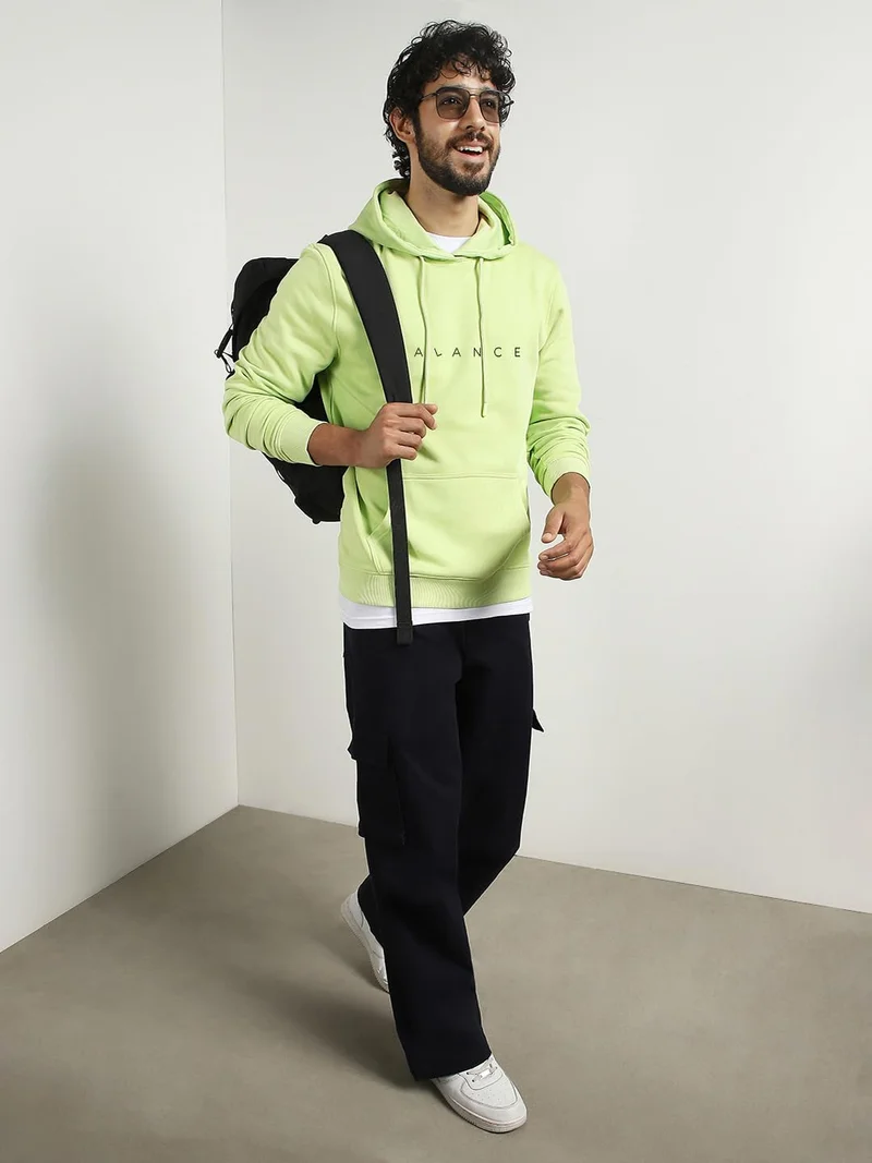 NOBERO  NOBERO Hooded Sweatshirt for Men in Light Green for Men | Best Price UAE