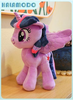 HALAMODO The 30cm Exceptionally Cute and Soft Purple Unicorn Plush Toy - An Unrivaled Birthday Gift, Decor Gem for Bedroom, Living Room, Desk, and an Outstanding Office Stress - relief Doll  - Image 4