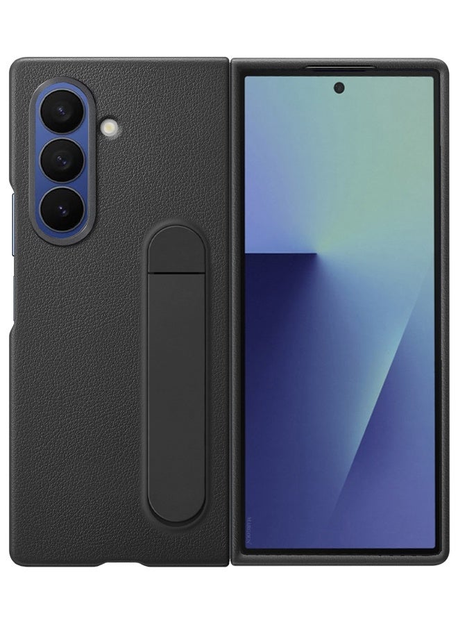 MARGOUN Leather Case Cover for Samsung Galaxy Z Fold 7, Kindsuit Case Slim and sleek with Secure Hand Grip - Dark Grey-G