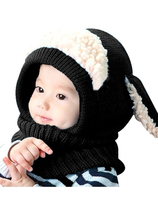 Bienvenu Baby Girls Boys Winter Hat Scarf Earflap Hoodie Scarves Skull Caps  - Image 2