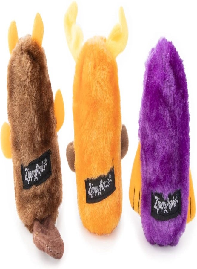ZippyPaws Squeakie Buddies- No Stuffing Dog Toys to Keep Them Busy, For Small & Medium Dogs, Squeaky Pet Toys for Boredom, Unstuffed Chew Toy, Soft Plush Puppy Product, Beaver, Moose, & Walrus- 3-Pack - Image 2