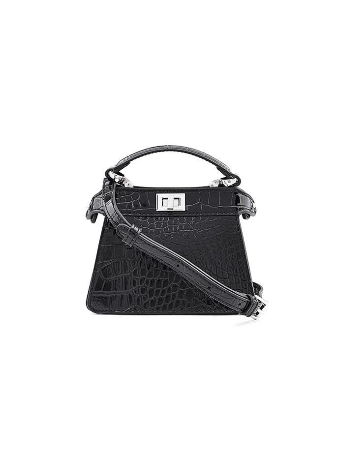 كابلي Tween Girls Croc-Effect Top Handle Bag