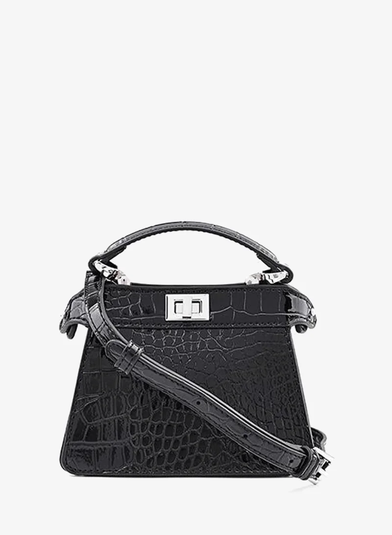 Cuple Tween Girls Croc-Effect Top Handle Bag