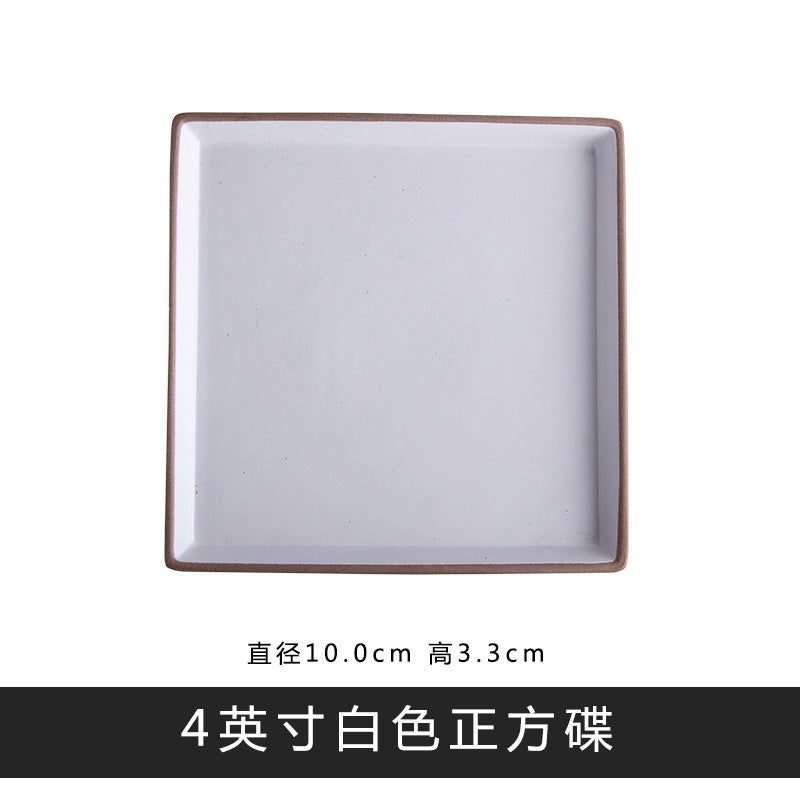 Korean Ceramic Dinnerware Set Dinner Plate Bowl Wooden Mug - Image 1