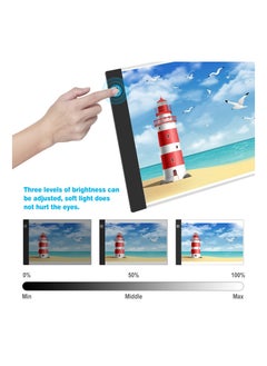 XiuWoo A5 LED Drawing Light Box, 15x21cm Adjustable Pad Tracing Copy Board Sketching Portable Art Table Ultra-Thin Lightboard for Diamond Painting Animation X-RAY Viewing  - Image 3