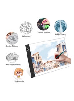XiuWoo A5 LED Drawing Light Box, 15x21cm Adjustable Pad Tracing Copy Board Sketching Portable Art Table Ultra-Thin Lightboard for Diamond Painting Animation X-RAY Viewing  - Image 2