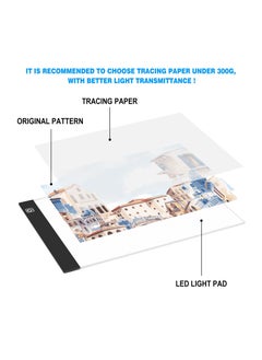 XiuWoo A5 LED Drawing Light Box, 15x21cm Adjustable Pad Tracing Copy Board Sketching Portable Art Table Ultra-Thin Lightboard for Diamond Painting Animation X-RAY Viewing  - Image 4