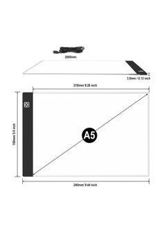 XiuWoo A5 LED Drawing Light Box, 15x21cm Adjustable Pad Tracing Copy Board Sketching Portable Art Table Ultra-Thin Lightboard for Diamond Painting Animation X-RAY Viewing  - Image 5