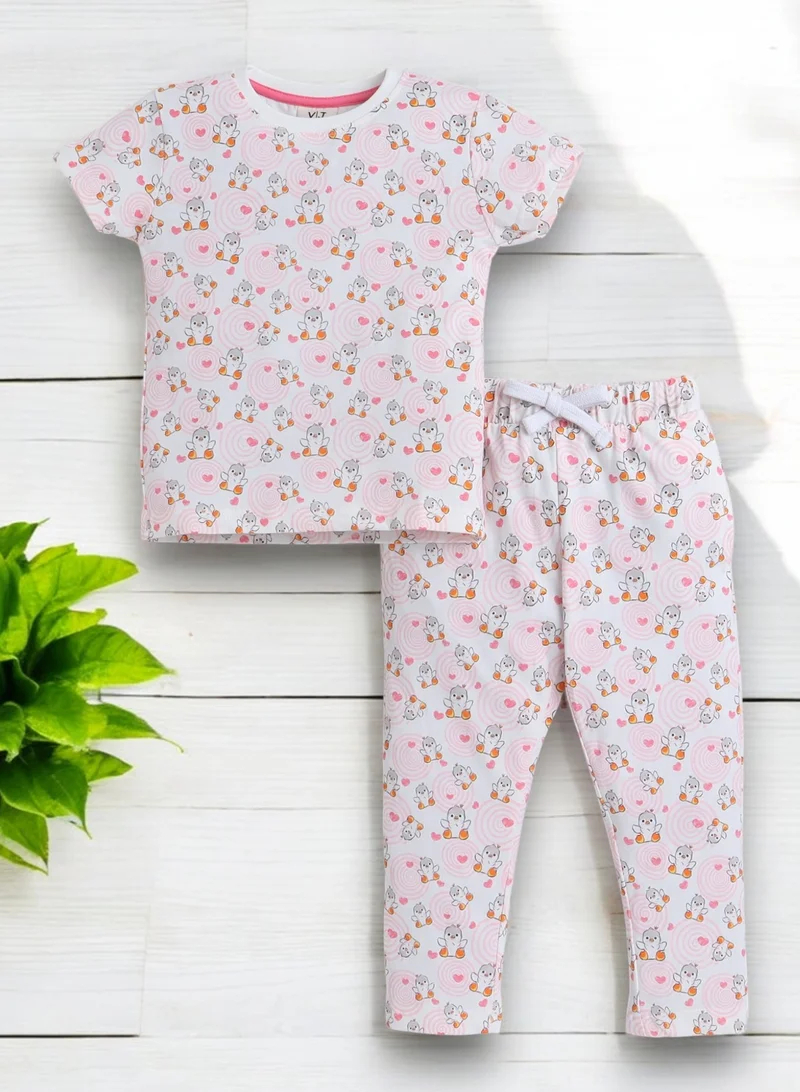 victor and jane Victor and Jane - All-Over Printed T-shirt and Pyjama Set