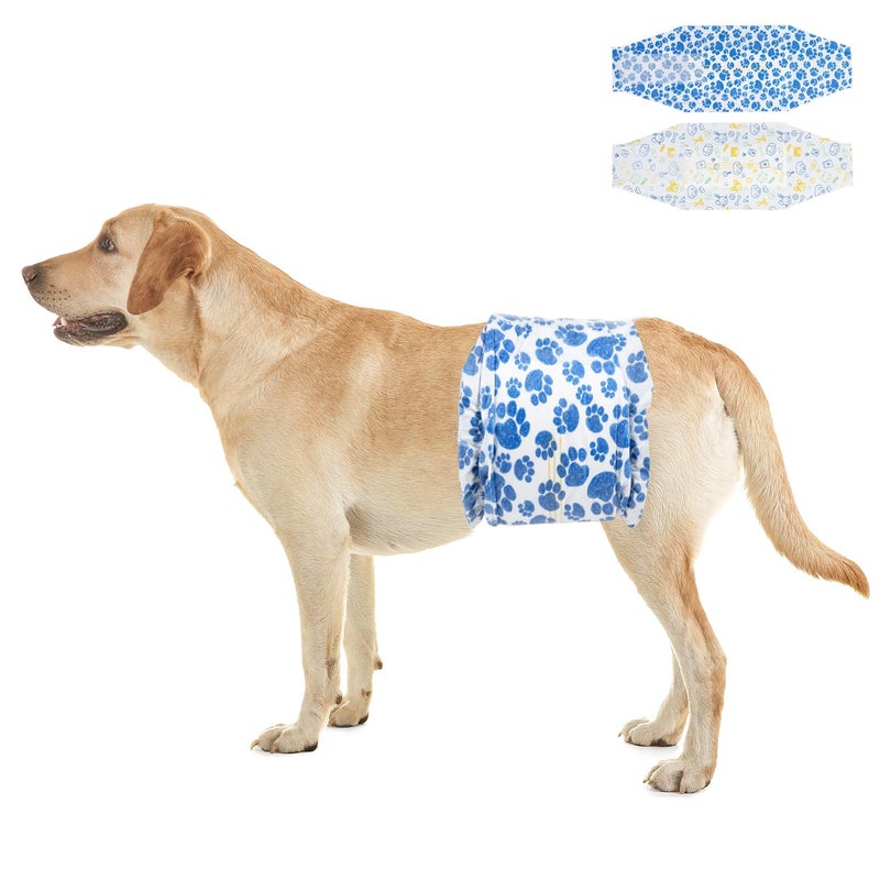 Dono Dog Diapers Male Disposable Male Dog Wraps 20ct Doggie Diapers Wetness Indicator Leak-Proof Dog Belly Wraps, Rapid-Dry Gel Technology Puppy Diapers for Excitable Urination Incontinence, Large - Image 1