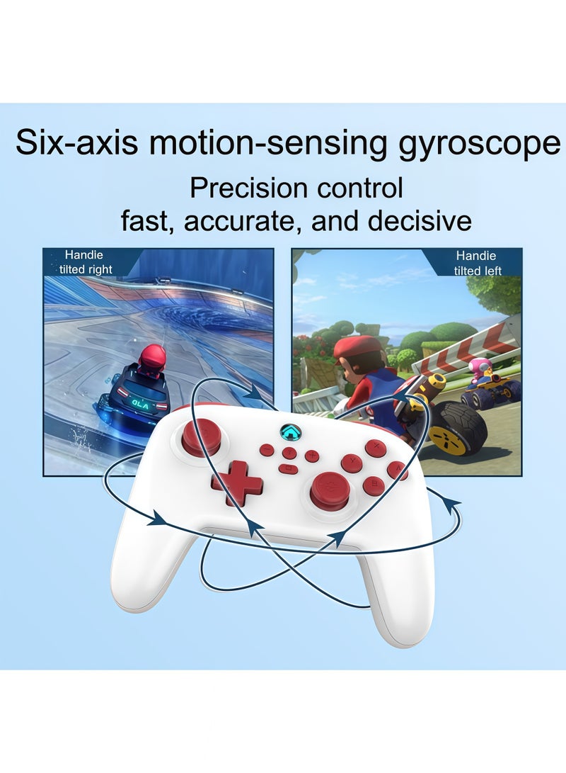 Wireless Switch Controllers , 6-Axis Gyro, Turbo Function, Compatible with Switch/PC (Wireless)/iOS/Android, All Functions Included with a Stylish Design and Cute Color - Green - Image 4