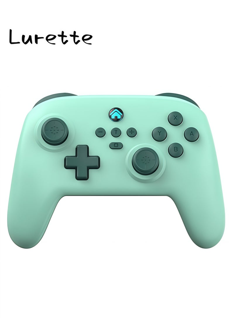 Wireless Switch Controllers , 6-Axis Gyro, Turbo Function, Compatible with Switch/PC (Wireless)/iOS/Android, All Functions Included with a Stylish Design and Cute Color - Green - Image 1