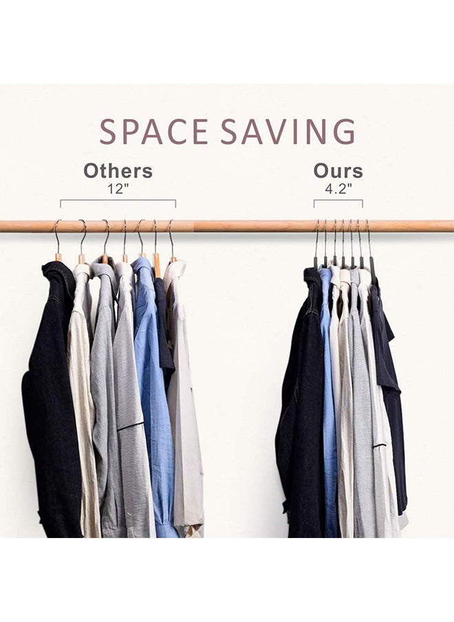 Flocking Hanger,Non-slip and Durable,Traceless Hanger,360 Degree Rotatable Hanger,Standard Size,Suitable for Hanging Robes/Skirts/Suits(30PCS)