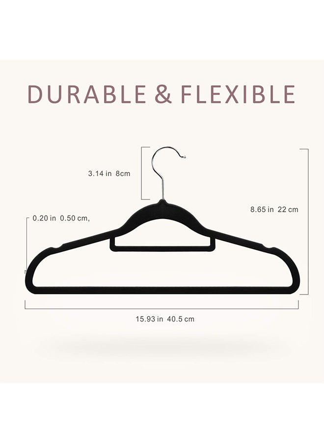 Flocking Hanger,Non-slip and Durable,Traceless Hanger,360 Degree Rotatable Hanger,Standard Size,Suitable for Hanging Robes/Skirts/Suits(30PCS)