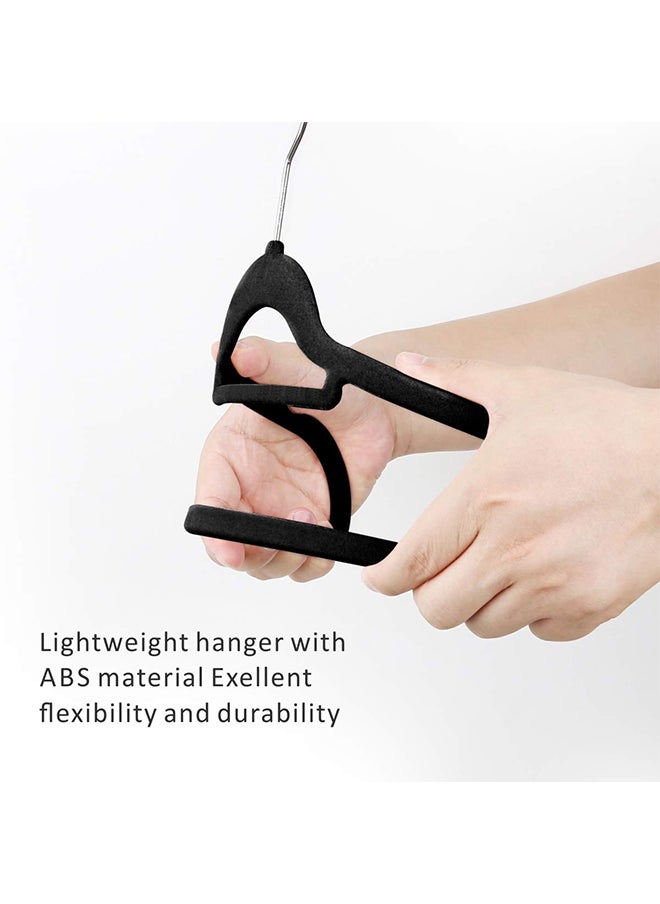 Flocking Hanger,Non-slip and Durable,Traceless Hanger,360 Degree Rotatable Hanger,Standard Size,Suitable for Hanging Robes/Skirts/Suits(30PCS)