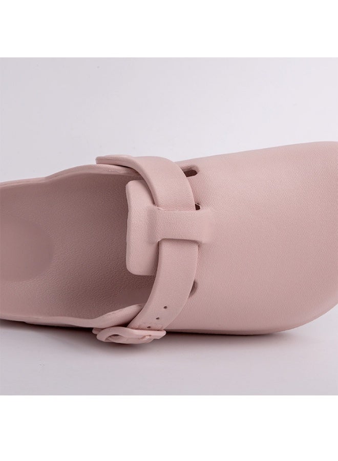 Surgical shoes, women's fully enclosed breathable shoes, protective shoes with ventilation holes, suitable for doctors, nurses and laboratory staff, non-slip sandals (pink). - Image 4