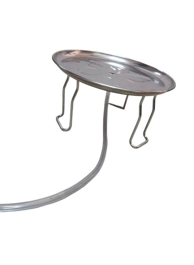 Touchcart Heavy-Duty Stainless Steel Matka Stand with Drip Tray Chrome Plated Water Pot Plant Pot Holder Rack, Rust-Proof Multipurpose Kitchen, Balcony, Garden Organizer, Indoor Utility Stand, Silver - Image 3