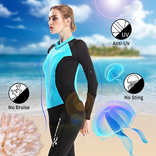 COPOZZ Womens Wetsuit Full Body Swimsuit for Women – Front Zip Wet Suit for Snorkeling, Surfing, Scuba Gear, Paddleboarding, Water Sports - Image 5
