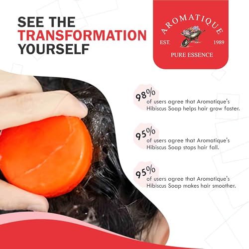 Aromatique Hibiscus Shampoo Bar | Vegan & All-Natural | Strengthens & Revitalizes Weak, Damaged Hair | Paraben-Free & Sulfate-Free (1) - Image 3