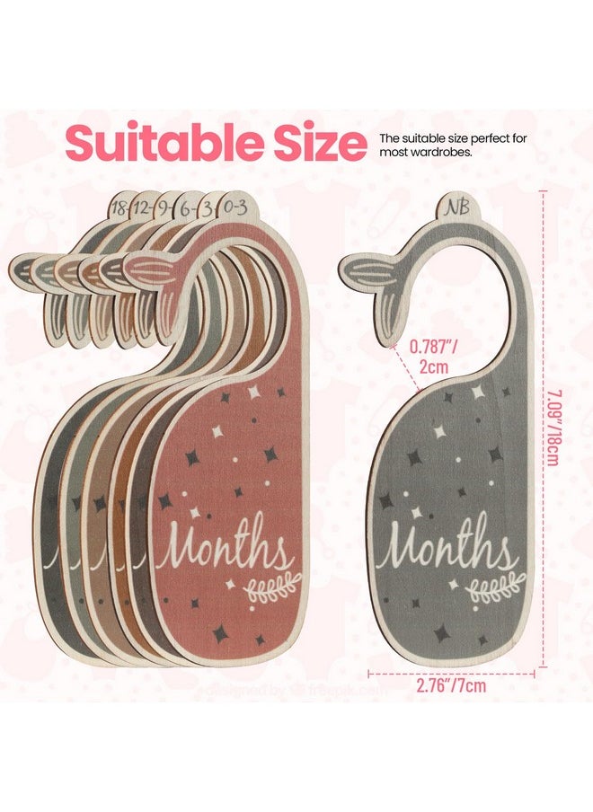 HNYYZL Baby Closet Dividers,7Pcs Wooden Baby Clothes Dividers For Closet,Nursery Closet Dividers,Multi-Color,Baby Size Closet Dividers,Nursery Decor  - Image 2