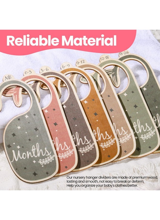 HNYYZL Baby Closet Dividers,7Pcs Wooden Baby Clothes Dividers For Closet,Nursery Closet Dividers,Multi-Color,Baby Size Closet Dividers,Nursery Decor  - Image 3