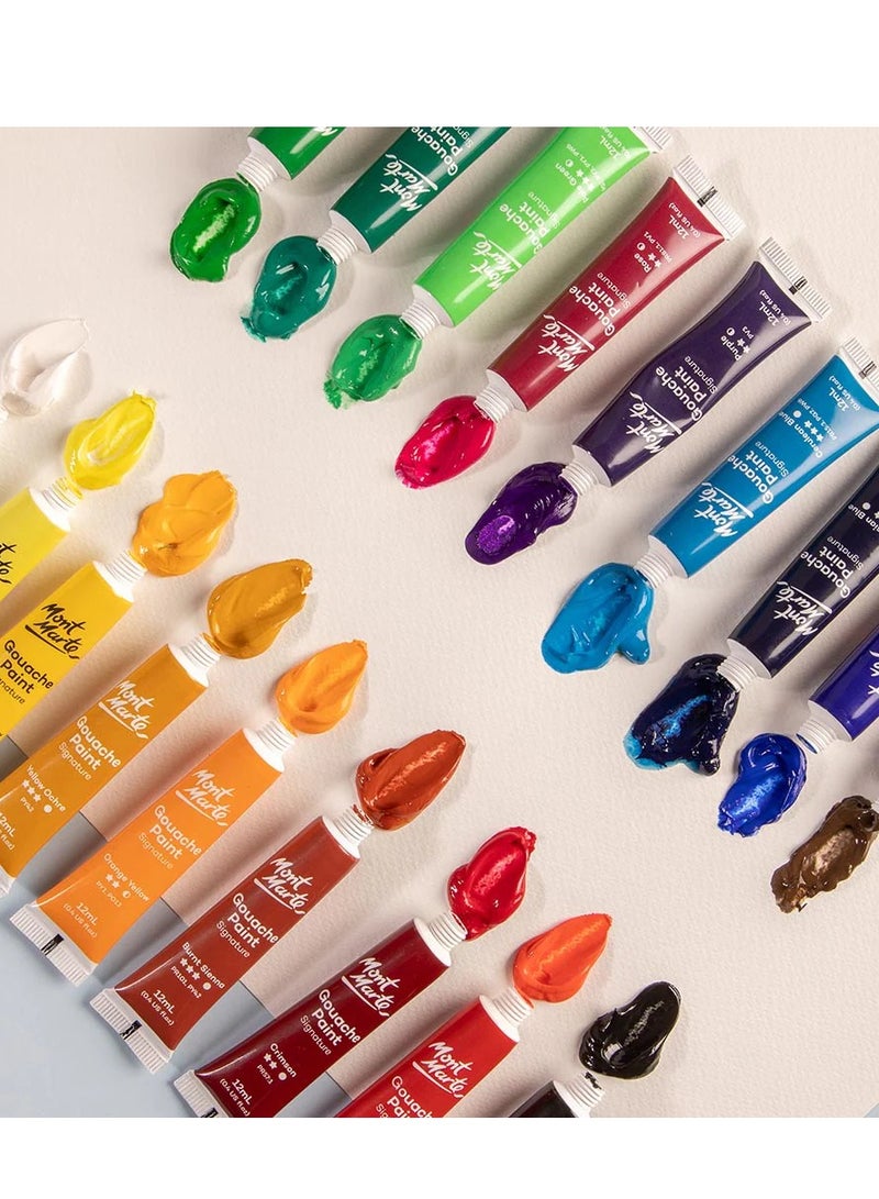 Mont Marte 18-Piece Siganture Gouache Paints 12ml Content Per Tube - Image 3