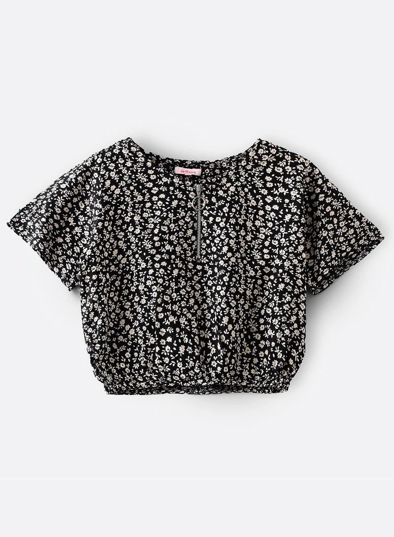 Jelliene Aop woven top