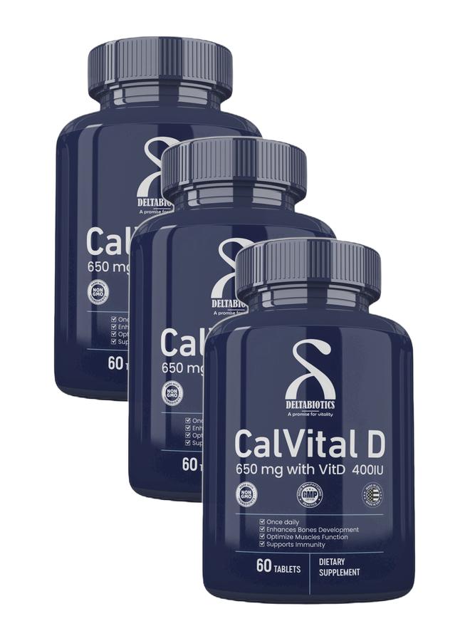 Deltabiotics 2+1 Offer 3 months supply Cal Vital - Calcium Supplement - Image 1