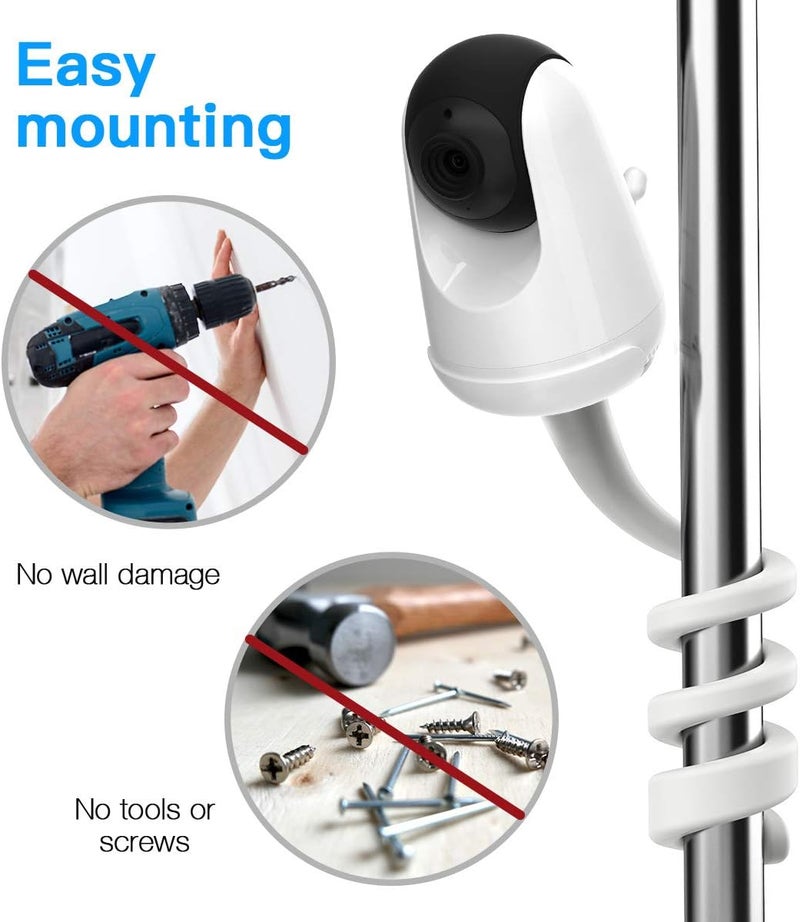 OkeMeeo Baby Monitor Mount for VAVA Baby Monitor Hipp Baby Monitor and Most 14 Threaded Cameras 1 Pack - Image 2