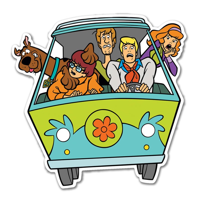 Elektroplate Officially Licensed Scooby-Doo's Mystery Machine Wild Ride 4.2â€ x 4.2â€ Dynamic Decal | Premium Auto-Grade All Weather Vinyl for Car, Water Bottle, Laptop, Cooler, Phone | Made in USA - Image 1