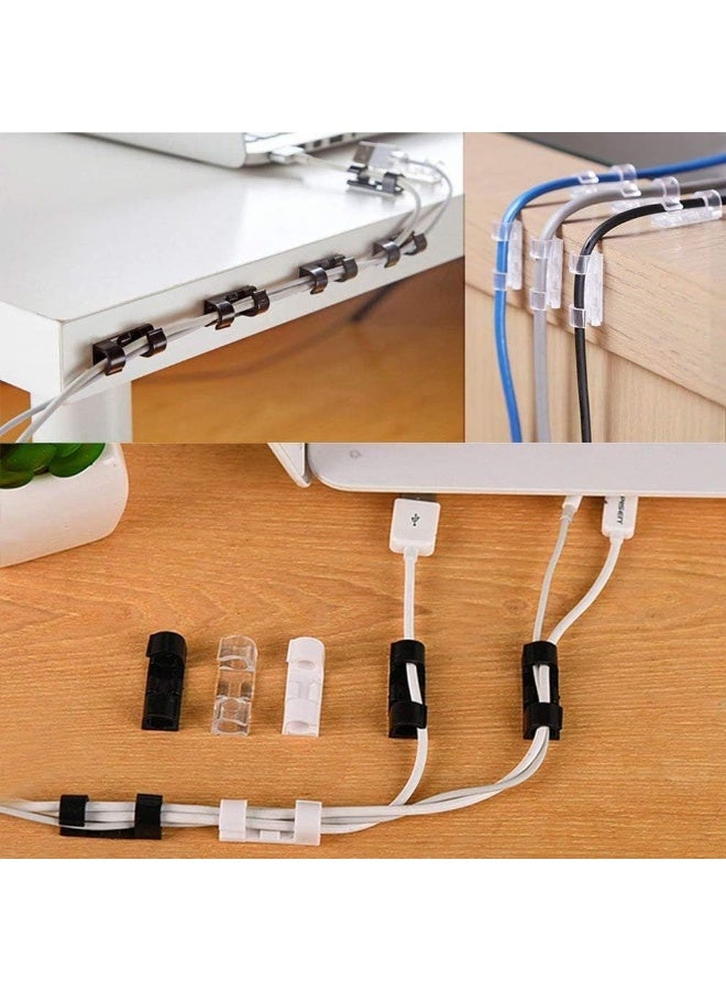 Clear Cable Clips – Self-Adhesive Wire Holder and Organizer for Wall Mounting, Perfect for Managing Charger Cords, TV Cables, Computer Wires, and USB Lines – Strong Adhesive Multi-Use Cable Organizers for Home, Office, and Car – 100 Pieces, Clear - Image 3